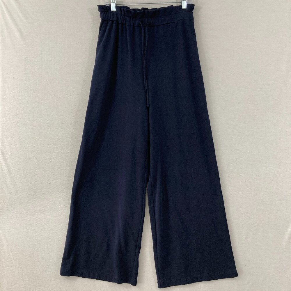 New Express Navy High Rise Wide Leg Pull-on Pants Joggers Medium